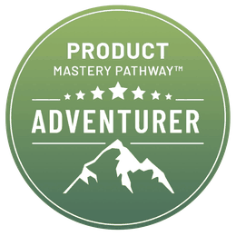 Product Mastery Pathway Adventurer badge, issued by Licensed Agile Mastery
